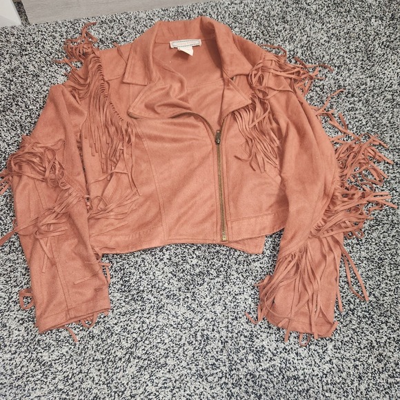 Flying Tomato Jackets & Blazers - Flying Tomato Bohemian Hippie Suede Jacket Sz S Tassels Fringe Western Nashville